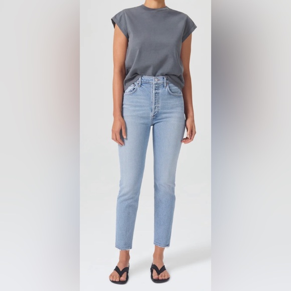 Agolde Riley High Rise Crop size 26 - Picture 2 of 11